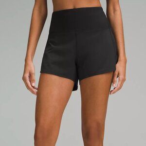 Lululemon Speed Up High-Rise Lined Short 4", size 6 in Black